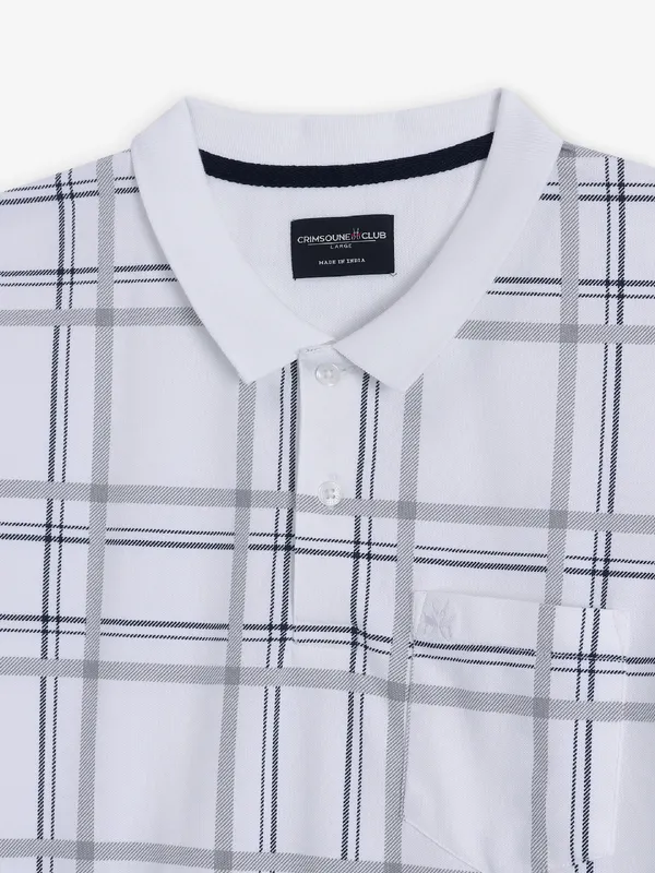 CRIMSOUNE CLUB checks white t-shirt
