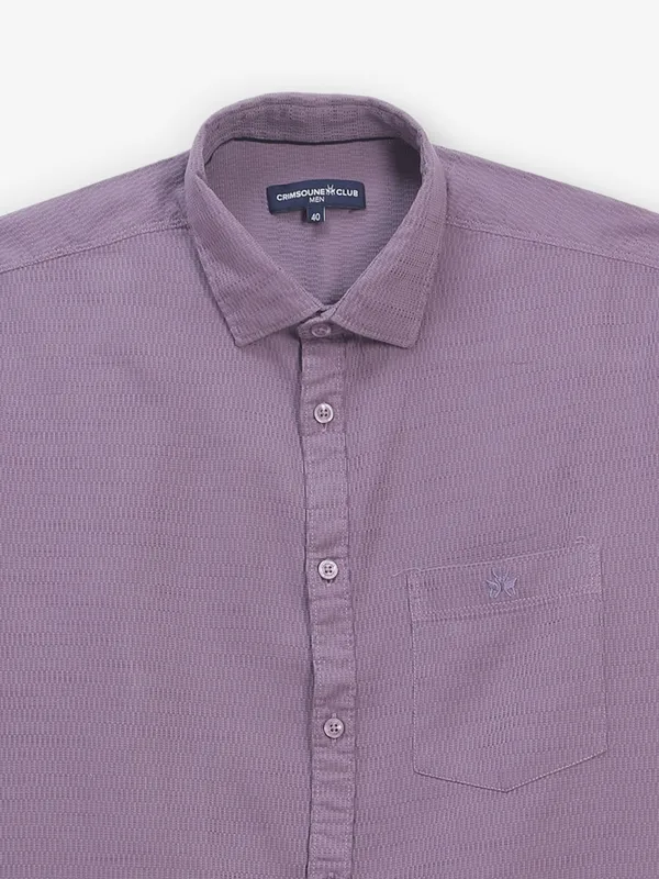 CRIMSOUNE CLUB cotton lilack purple shirt