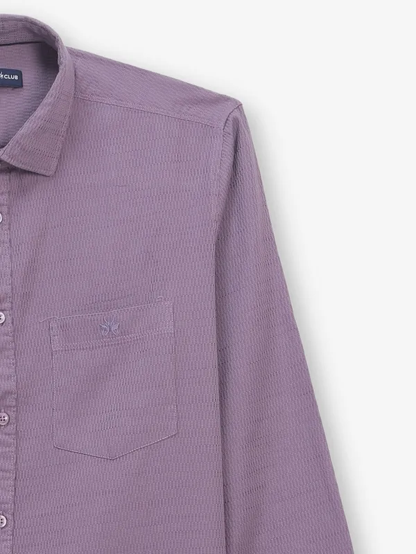 CRIMSOUNE CLUB cotton lilack purple shirt