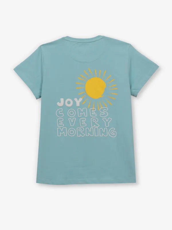 CRIMSOUNE CLUB cotton t-shirt in light blue
