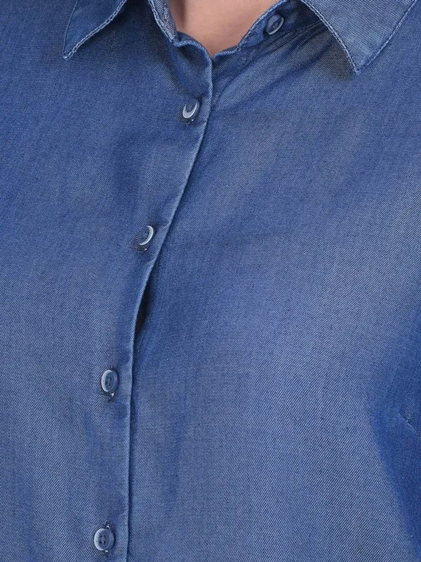 CRIMSOUNE CLUB dark blue plain shirt