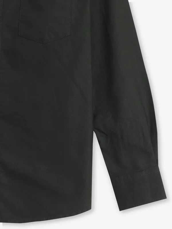 CRIMSOUNE CLUB dark green cotton shirt