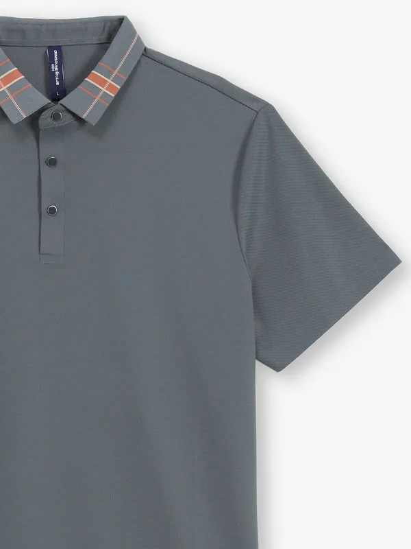 CRIMSOUNE CLUB dark grey printed cotton t-shirt
