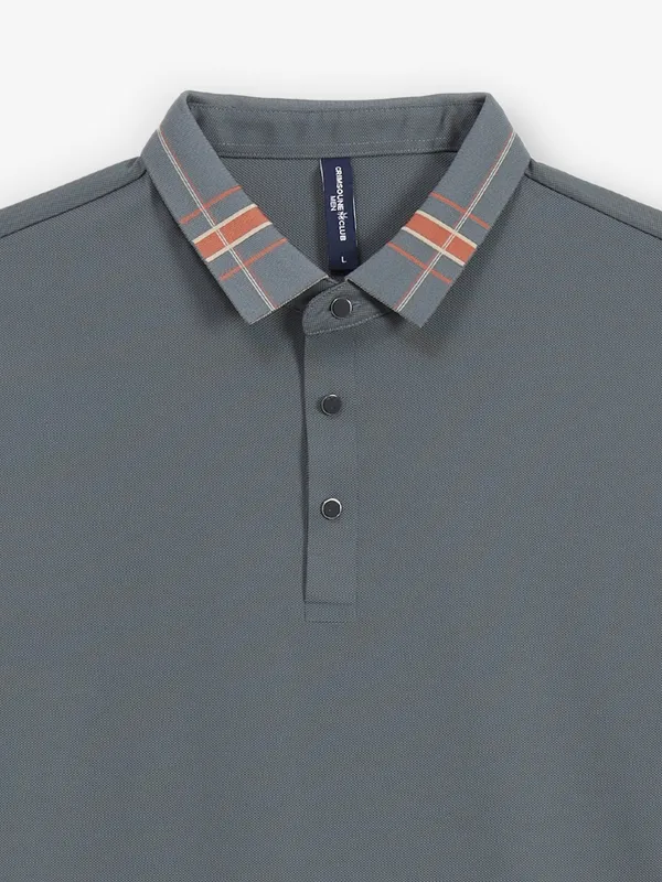 CRIMSOUNE CLUB dark grey printed cotton t-shirt