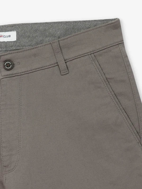 CRIMSOUNE CLUB grey cotton slim fit trouser
