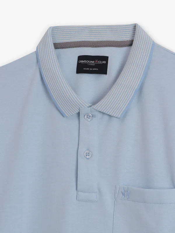CRIMSOUNE CLUB ice blue plain t-shirt