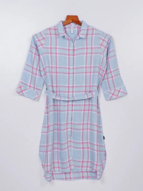 Crimsoune Club light blue cotton shirt