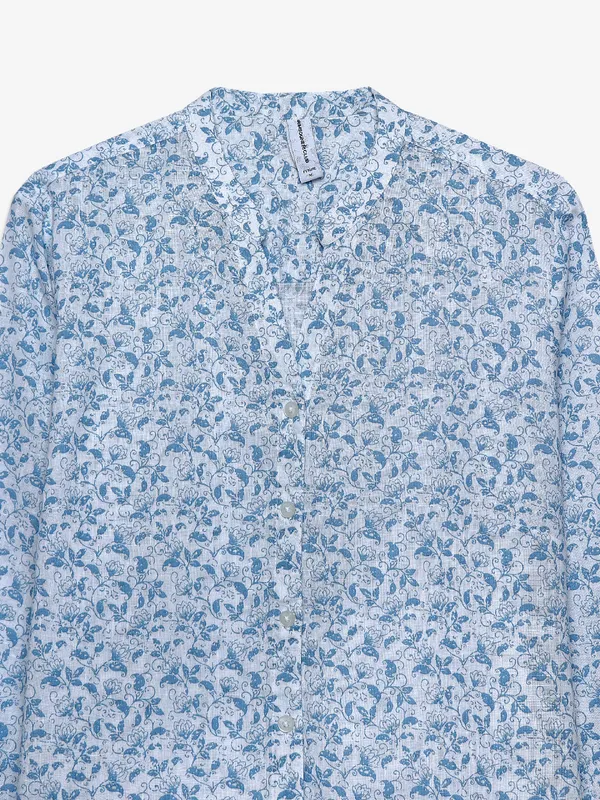 Crimsoune Club light blue printed shirt