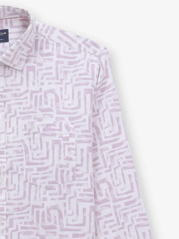 CRIMSOUNE CLUB light purple cotton shirt