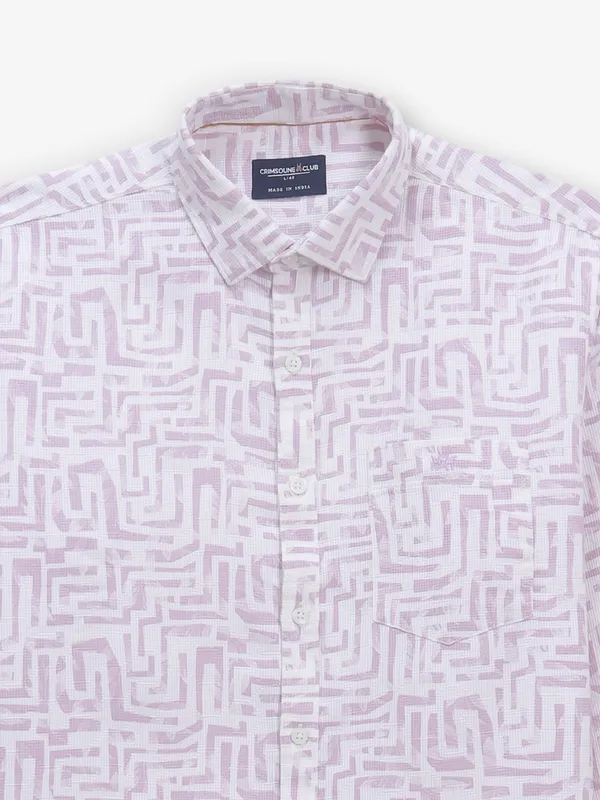 CRIMSOUNE CLUB light purple cotton shirt