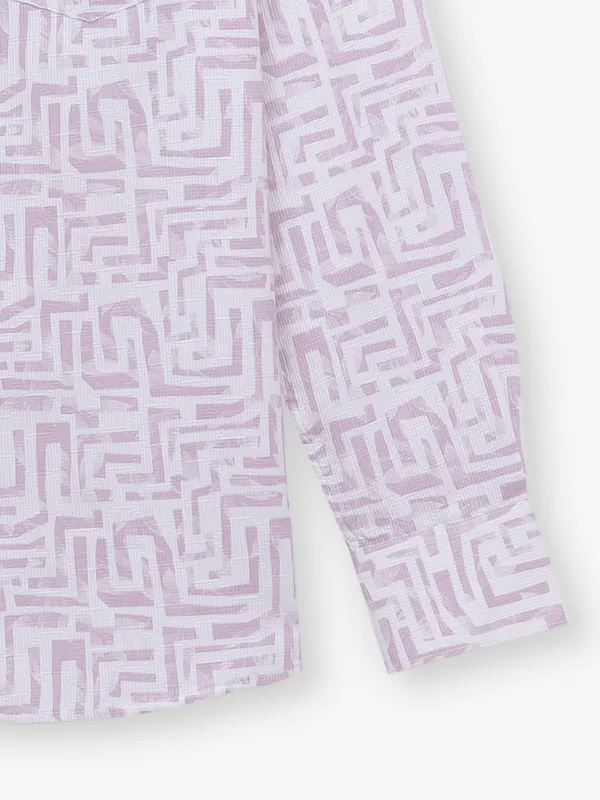 CRIMSOUNE CLUB light purple cotton shirt