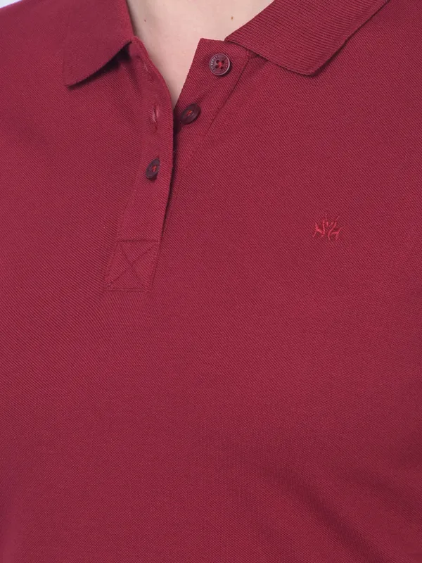 Crimsoune Club maroon plain t-shirt