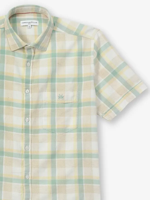 CRIMSOUNE CLUB mint green cotton shirt