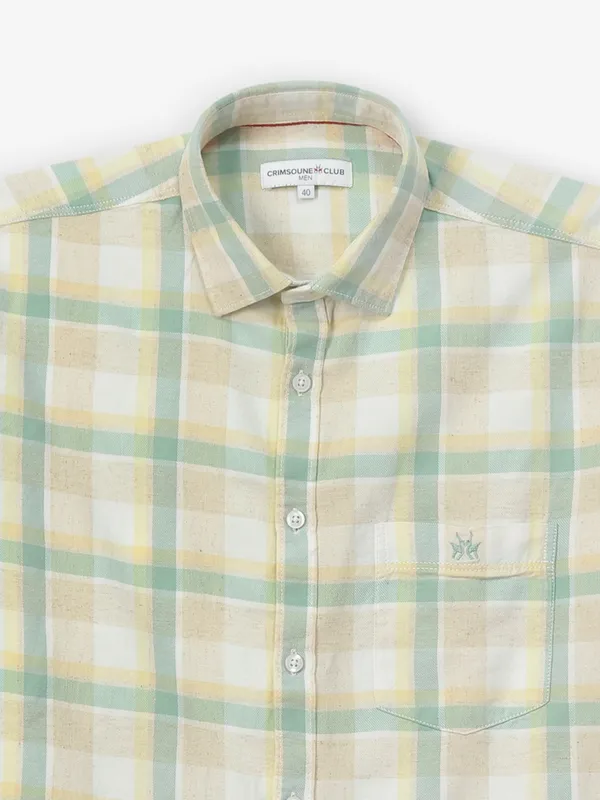 CRIMSOUNE CLUB mint green cotton shirt