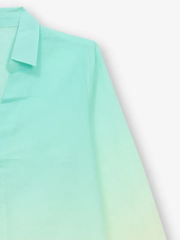 CRIMSOUNE CLUB mint green shaded shirt