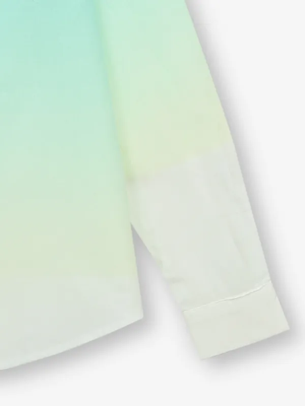 CRIMSOUNE CLUB mint green shaded shirt