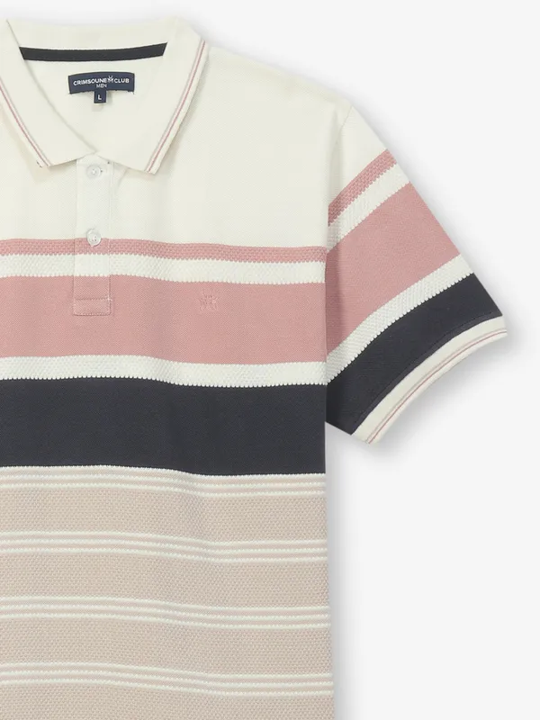CRIMSOUNE CLUB multicolor stripe t shirt