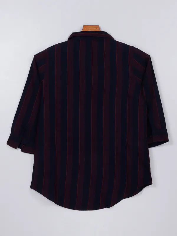 Crimsoune Club navy and red cotton shirt