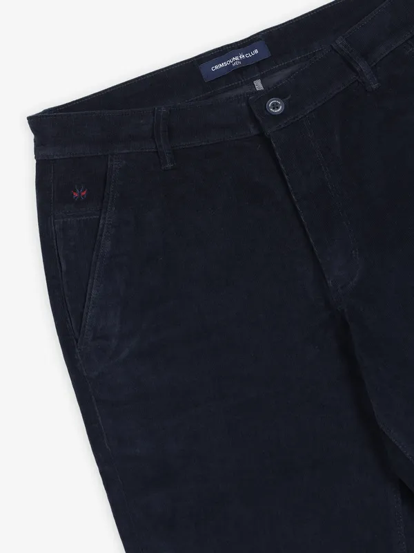 CRIMSOUNE CLUB navy cotton trouser for men