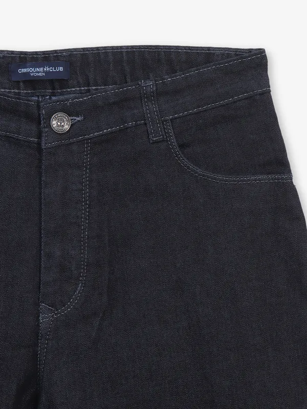 CRIMSOUNE CLUB navy solid denim cargo jeans