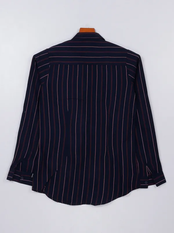 Crimsoune Club navy stripe cotton shirt