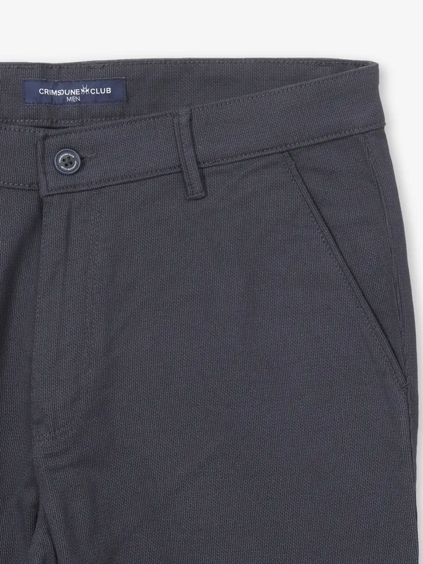 CRIMSOUNE CLUB navy urban fit cotton men trousers