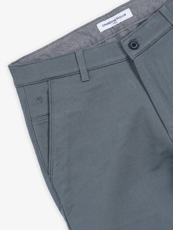 CRIMSOUNE CLUB pastel blue cotton urban fit trousers for men