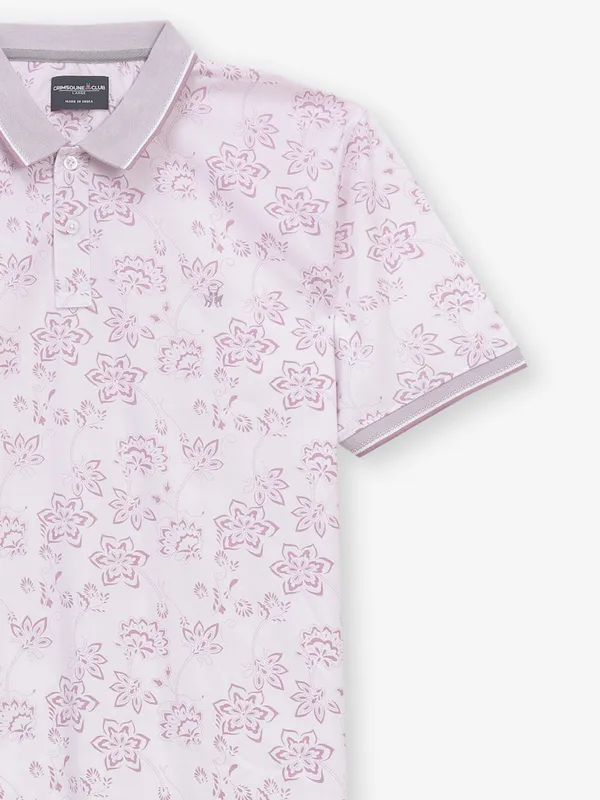 CRIMSOUNE CLUB pink printed cotton t-shirt