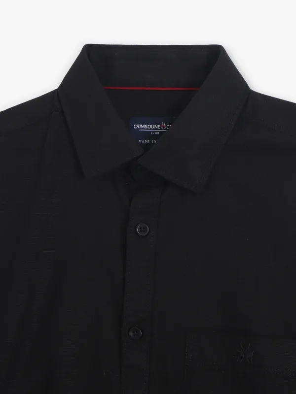 CRIMSOUNE CLUB plain black shirt