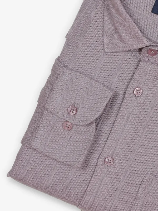 CRIMSOUNE CLUB plain lavender cotton shirt