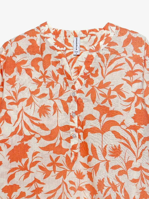 Crimsoune Club printed peach tunic top