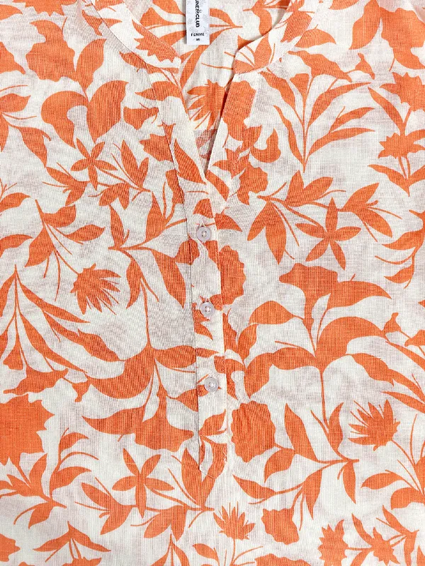 Crimsoune Club printed peach tunic top