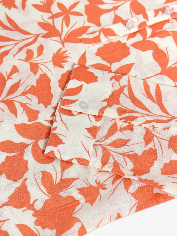 Crimsoune Club printed peach tunic top
