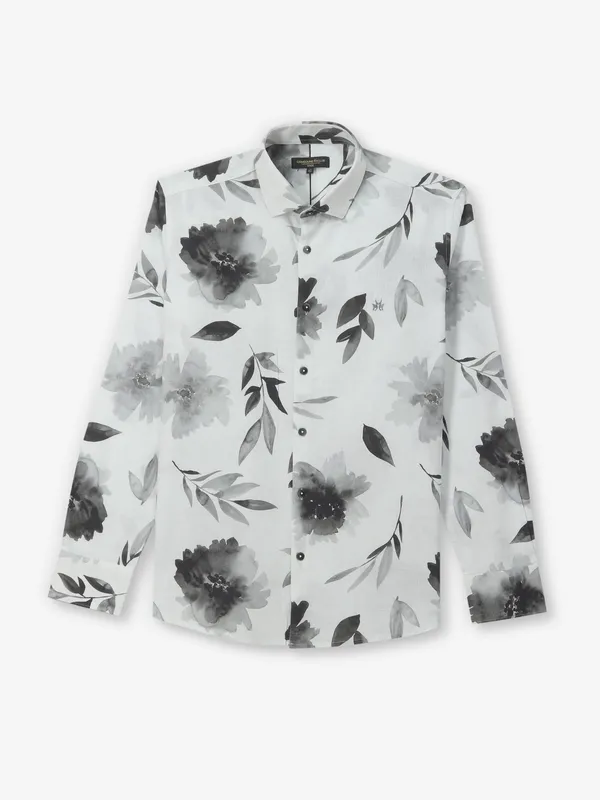 CRIMSOUNE CLUB printed white shirt