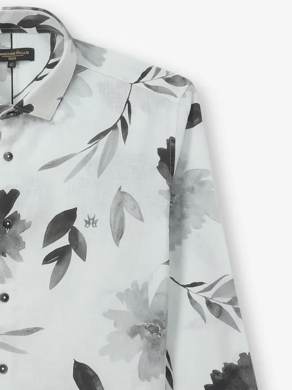 CRIMSOUNE CLUB printed white shirt