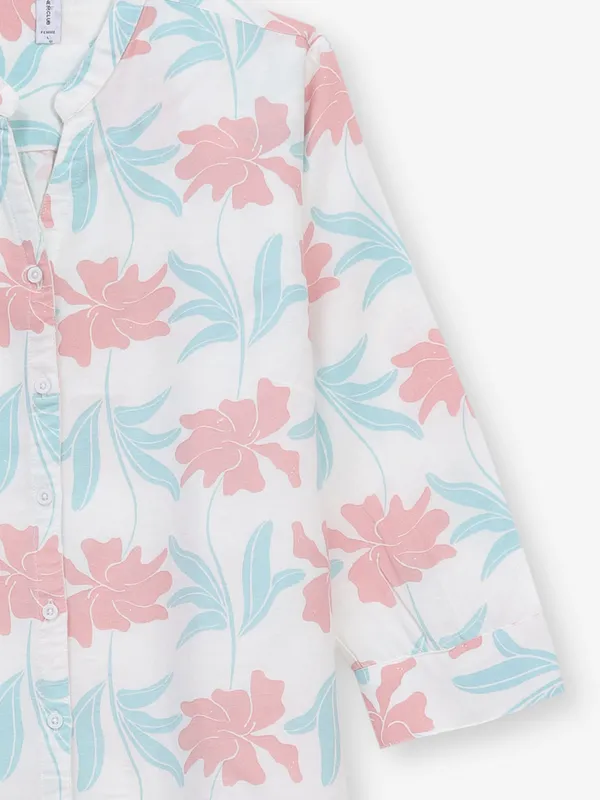 CRIMSOUNE CLUB printed white top