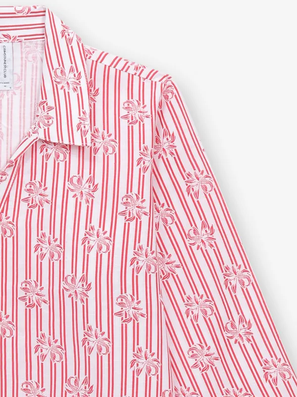 CRIMSOUNE CLUB white and red cotton top