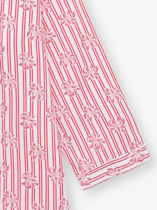 CRIMSOUNE CLUB white and red cotton top