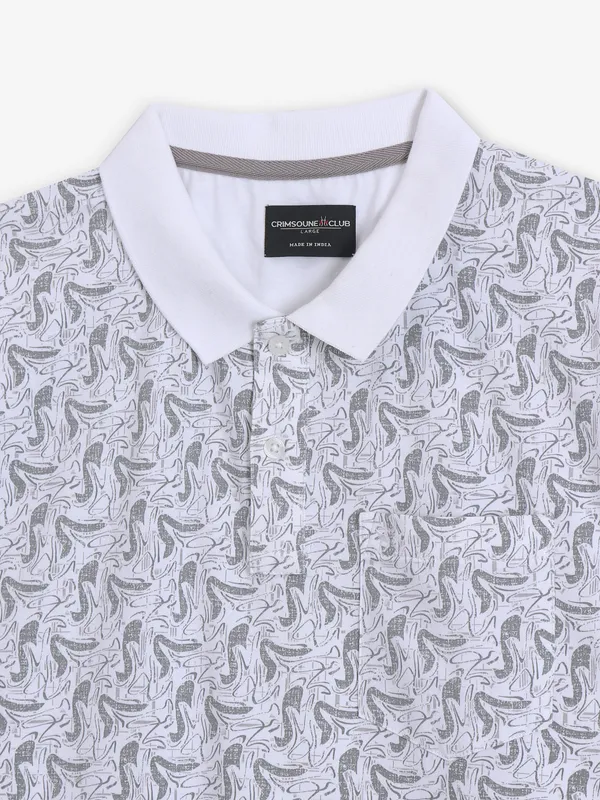 CRIMSOUNE CLUB white printed t-shirt