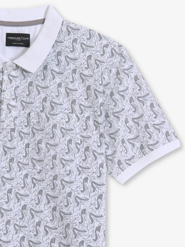 CRIMSOUNE CLUB white printed t-shirt