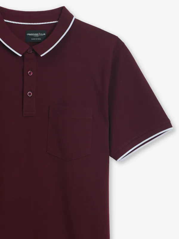 CRIMSOUNE CLUB wine cotton t-shirt