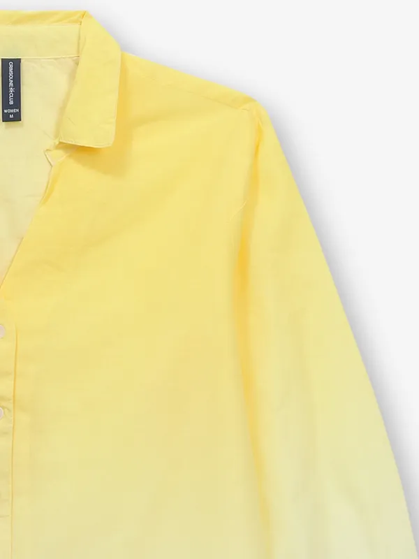 CRIMSOUNE CLUB yellow cotton silk shirt
