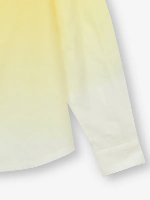 CRIMSOUNE CLUB yellow cotton silk shirt