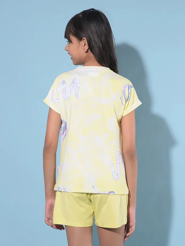 CRIMSOUNE CLUB yellow cotton t-shirt