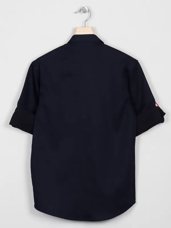 Danaboi printed navy shade boys shirt