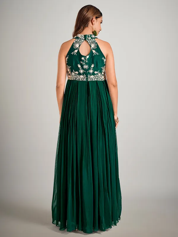 Dark green designer suit for wedding