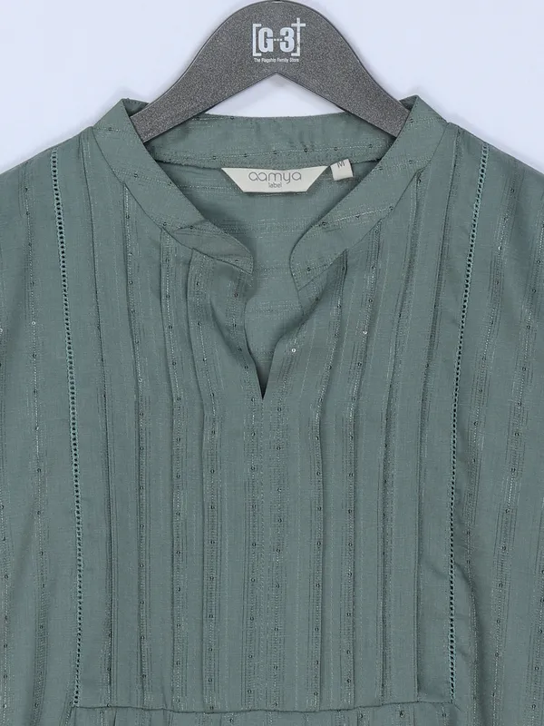 Dark green silk top