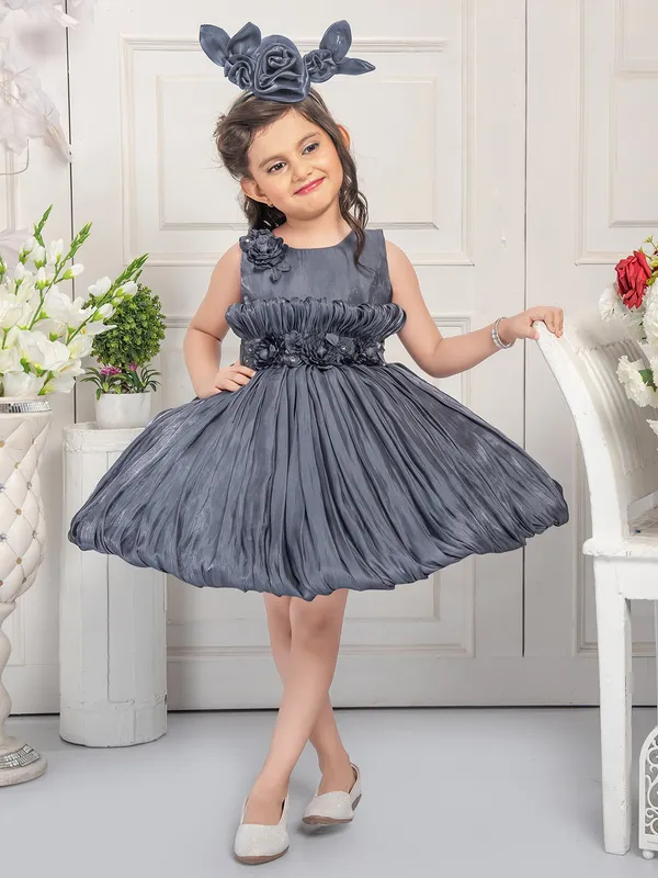 Dark grey organza frock