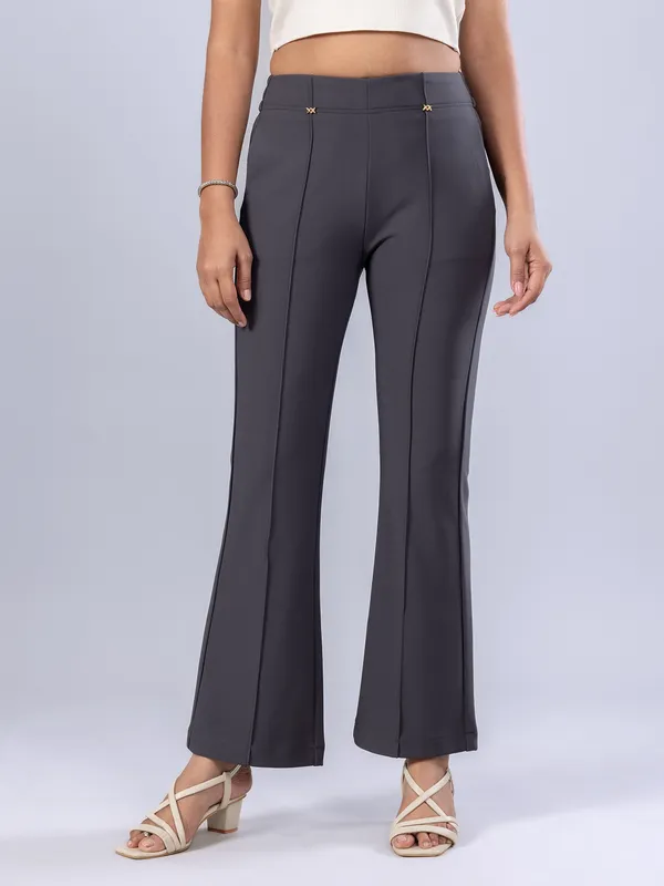 Dark grey women pant in lycra
