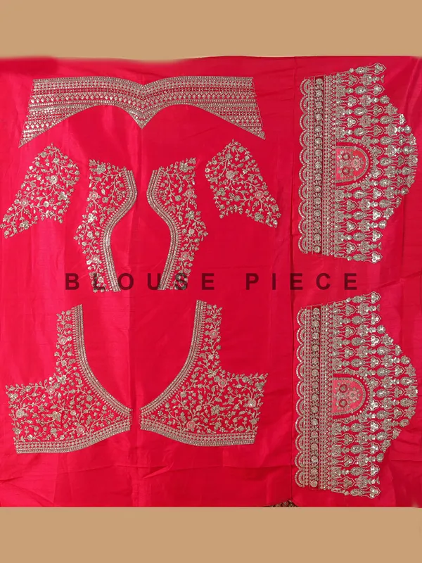 Dark pink unstitched lehenga choli